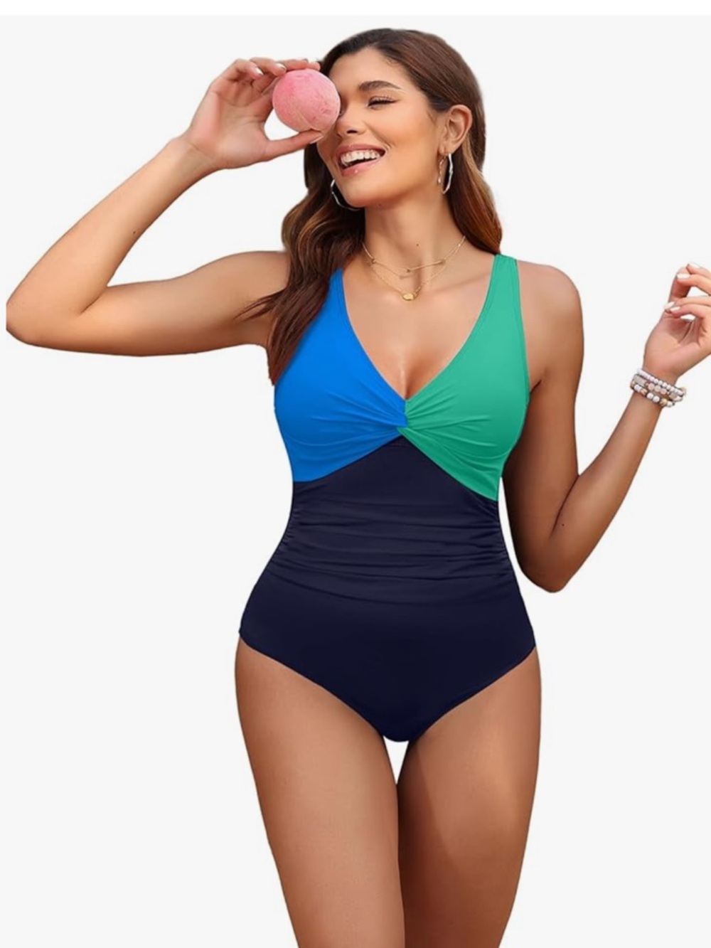 Colorblock One-Piece Women’s Swimsuit NWT
